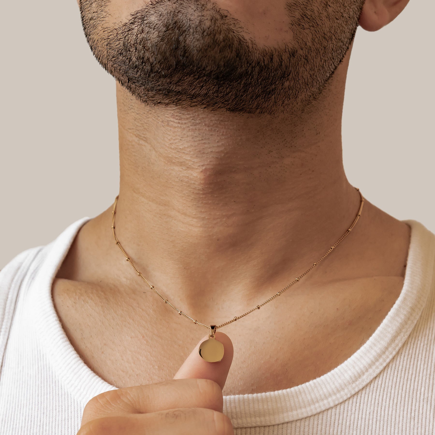 Irregular Disc Pendant Necklace Waterproof