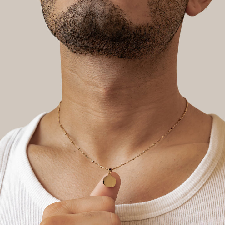 Irregular Disc Pendant Necklace Waterproof