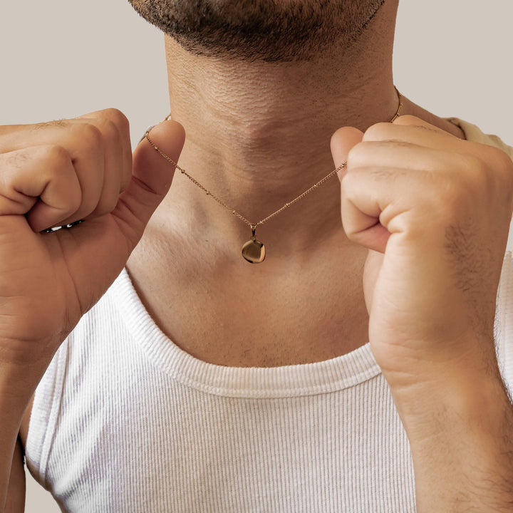 Irregular Disc Pendant Necklace Waterproof