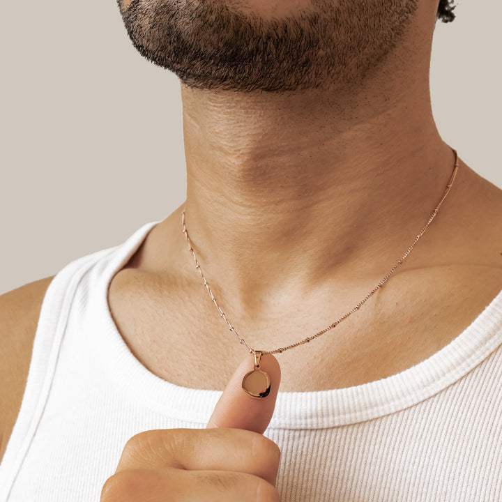 Irregular Disc Pendant Necklace Waterproof
