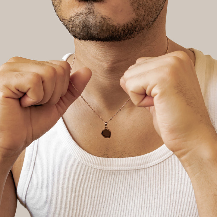 Irregular Disc Pendant Necklace Waterproof