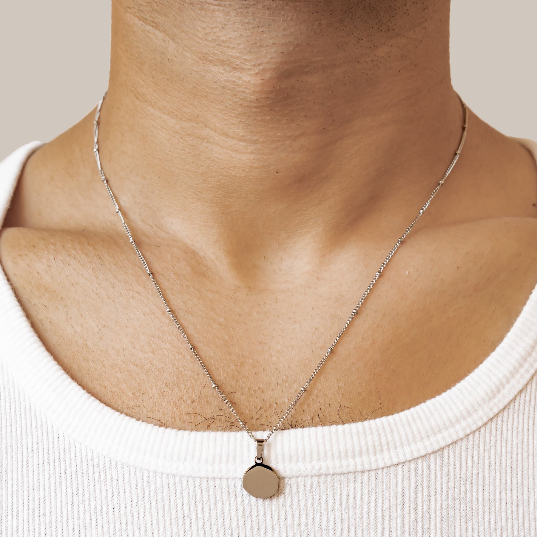 Irregular Disc Pendant Necklace Waterproof