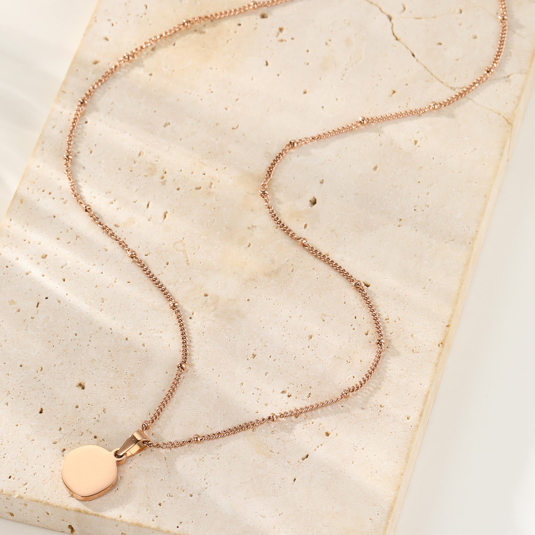 Irregular Disc Pendant Necklace Waterproof