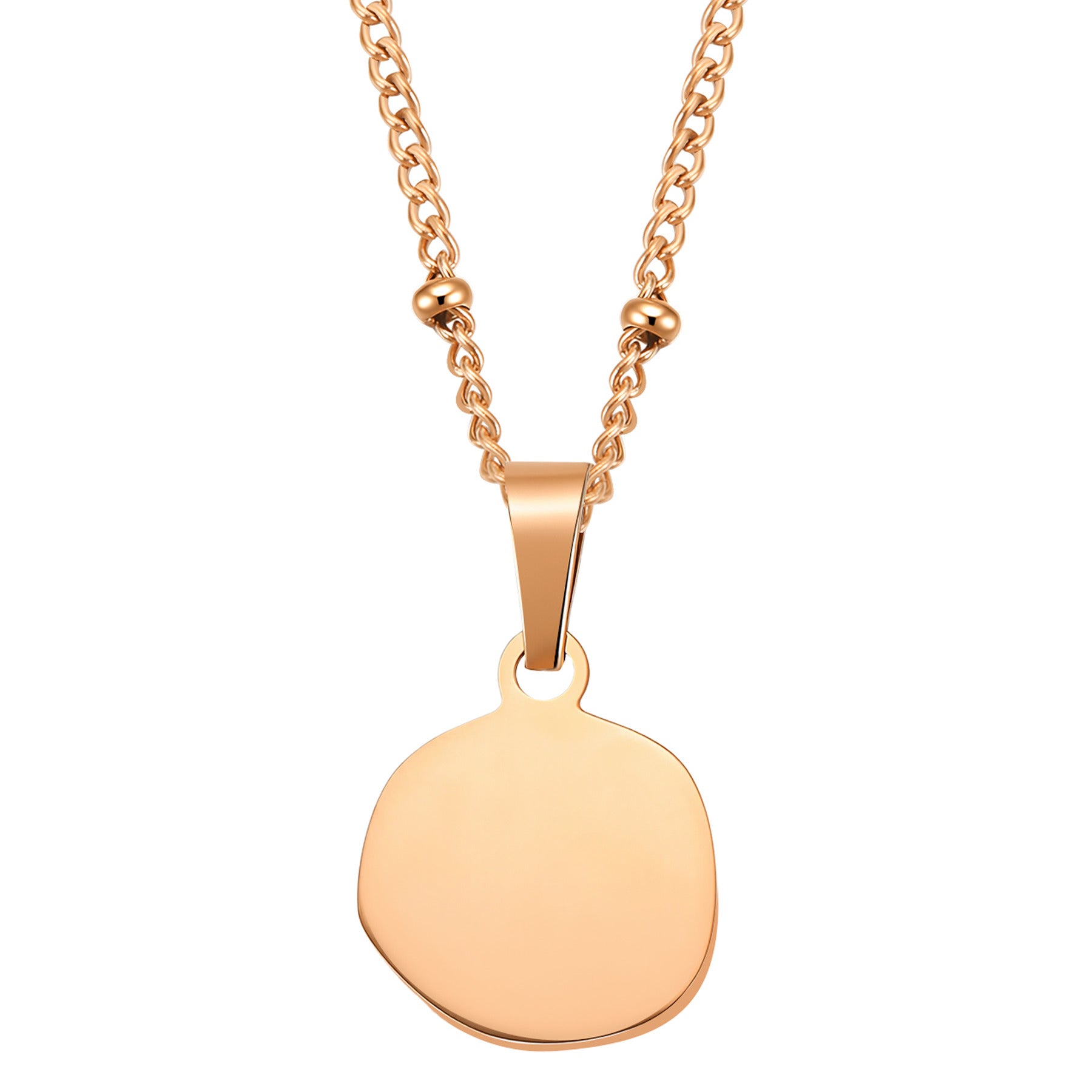 Irregular Disc Pendant Necklace Waterproof