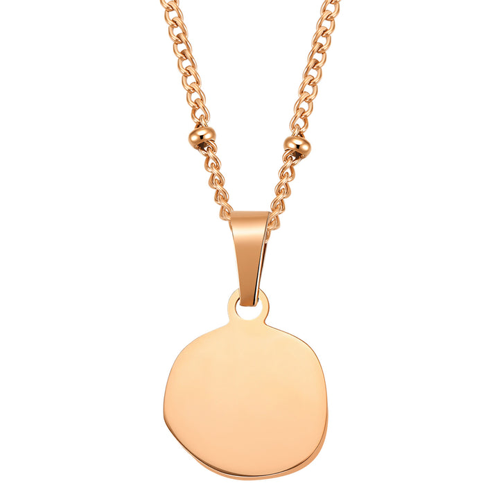 Irregular Disc Pendant Necklace Waterproof