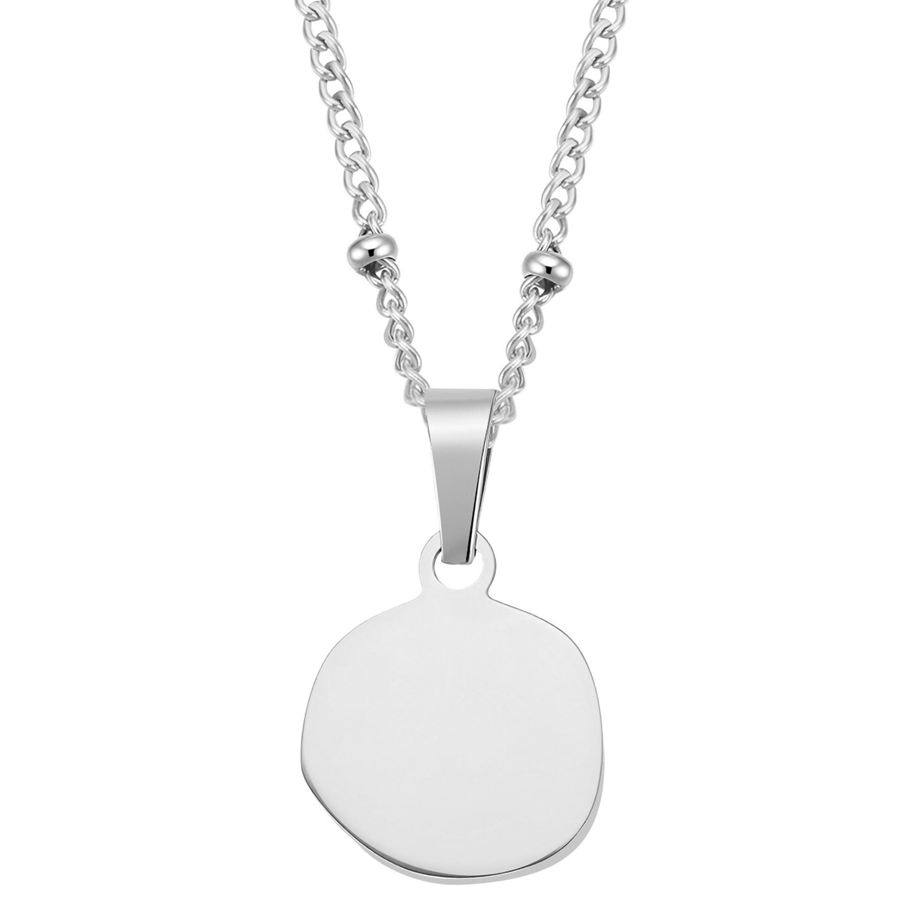 Irregular Disc Pendant Necklace Waterproof