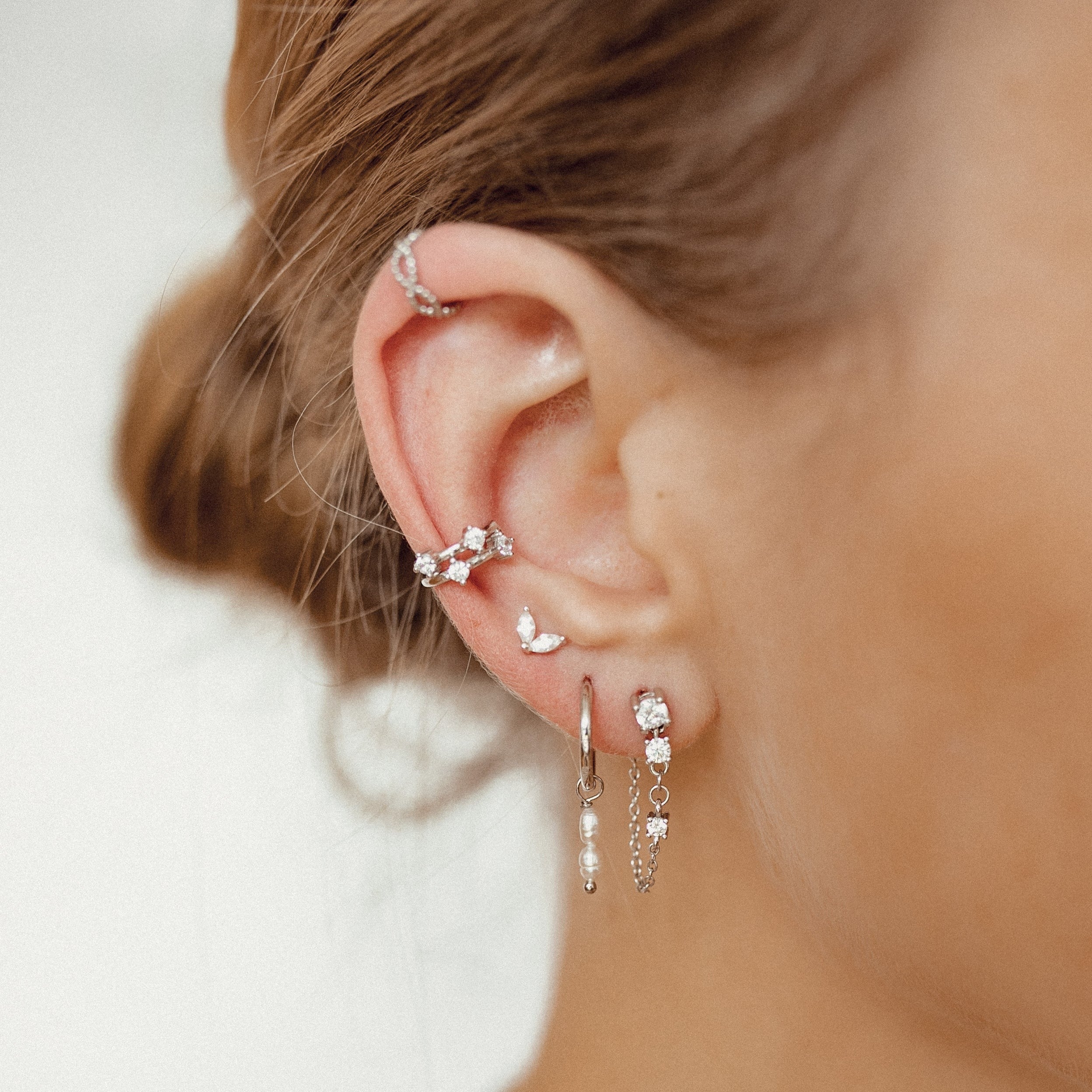 ピアス STONEHENgE Love Duet 14K Piercing Shiny ☆STONE HENgE☆LOVE DUET 片耳ピアス 蝶 14K (STONEHENgE