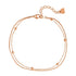 Layered Bobble Chain Anklet Rose Gold