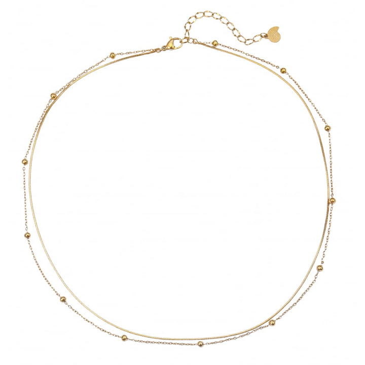Chaîne Bobble Collier Multi Rangs en Or