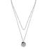 Layered Circle Necklace Silver