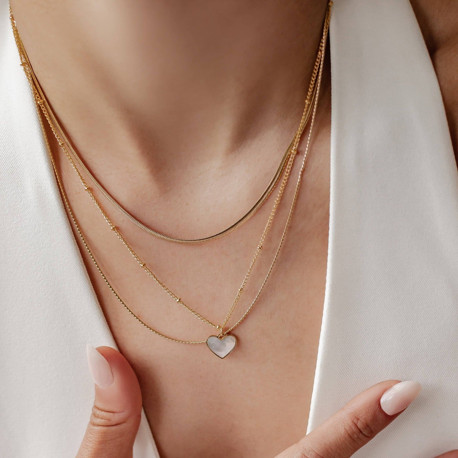 Set Collar a Capas Corazón