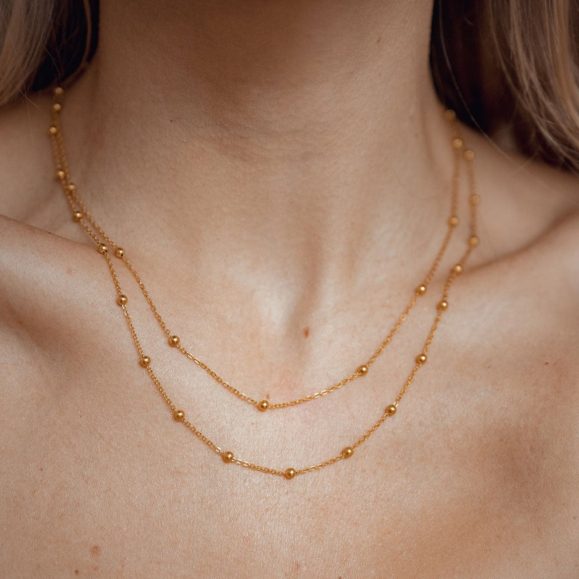 Layered Necklace Gold – Hey Happiness