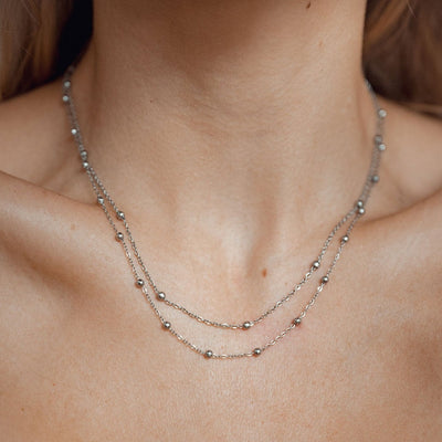 Layered Necklace Silver