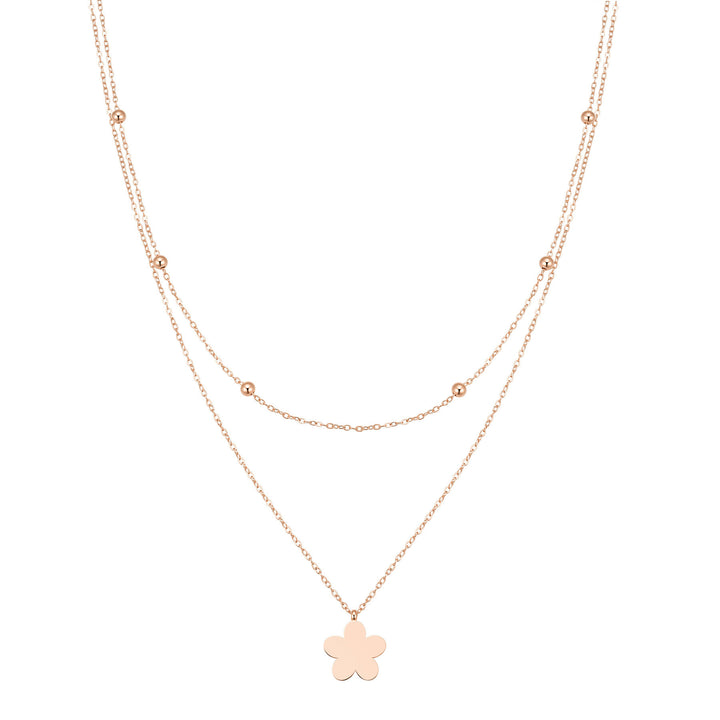 Layered Satellite Flower Necklace Waterproof