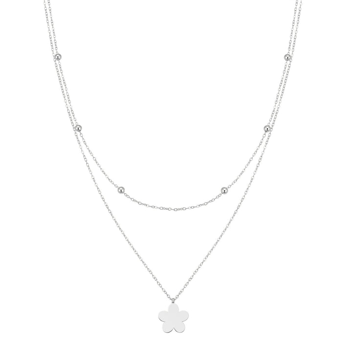 Layered Satellite Flower Necklace Waterproof