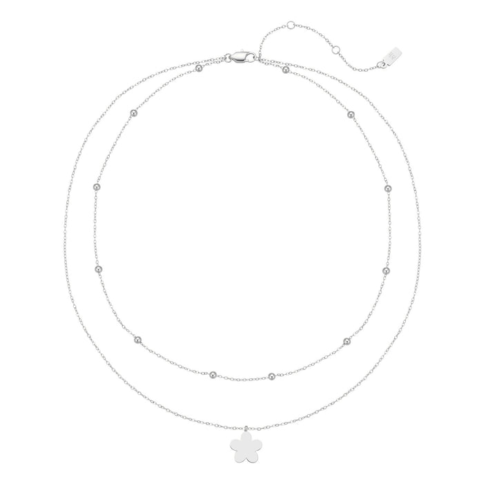 Layered Satellite Flower Necklace Waterproof