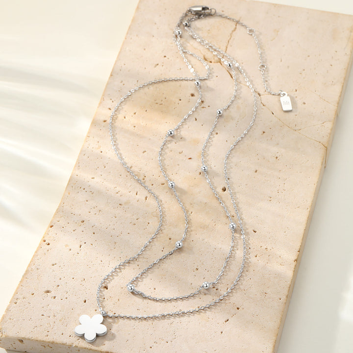 Layered Satellite Flower Necklace Waterproof