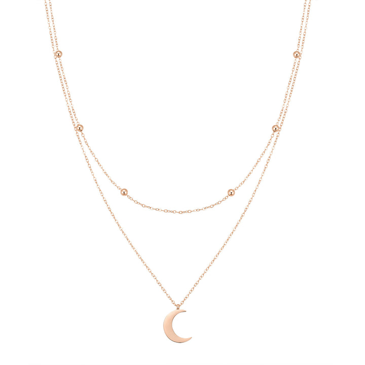 Layered Satellite Moon Necklace Waterproof