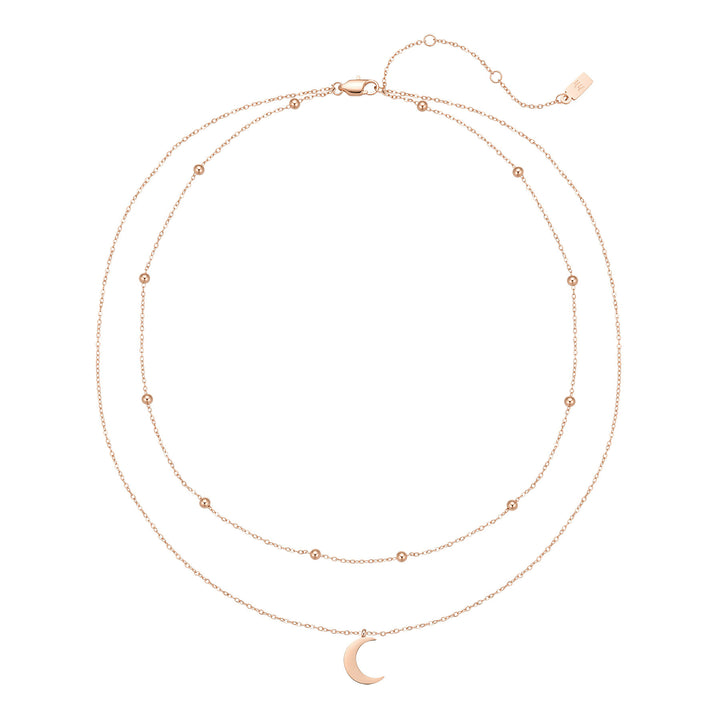 Layered Satellite Moon Necklace Waterproof