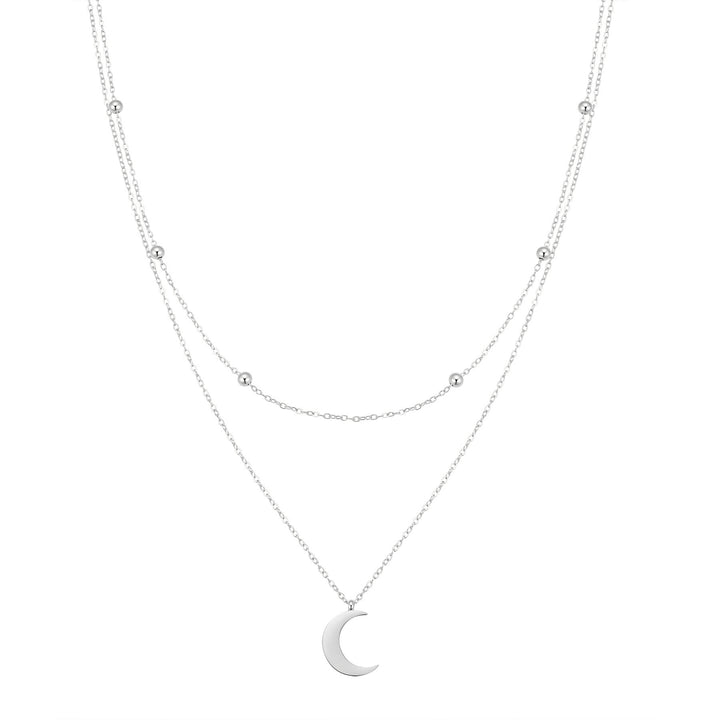 Layered Satellite Moon Necklace Waterproof
