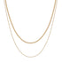 Delicate Layered Necklace Snake Chain Gold