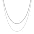 Delicate Layered Necklace Snake Chain Silver