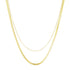 Collier Multi Rangs Chaîne Serpent et Câble en Or