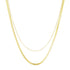 Mixed Snake and Cable Chain Necklace Gold