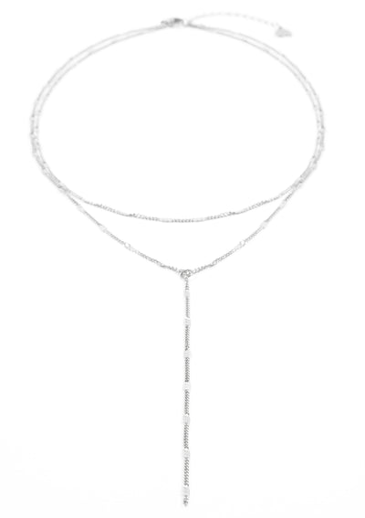 Collier Y Multi Rangs en Argent