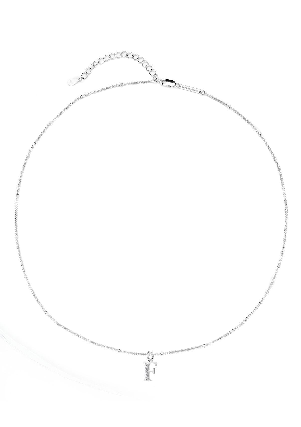 Collar Colgante Letra Plata de Ley 925