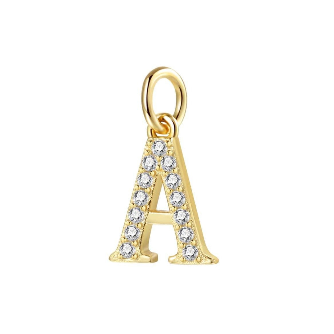 Pendentif Lettre Argent Sterling en Or