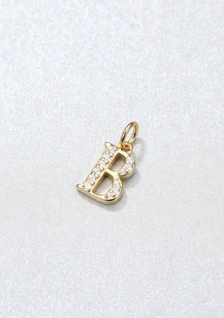 Pendentif Lettre Argent Sterling en Or