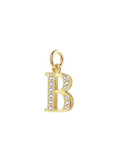 Letter Pendant Sterling Silver Gold