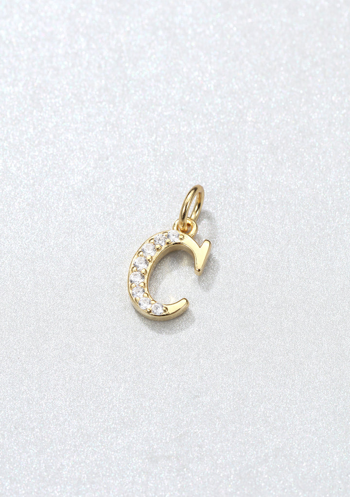 Pendentif Lettre Argent Sterling en Or
