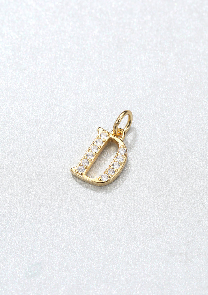 Pendentif Lettre Argent Sterling en Or