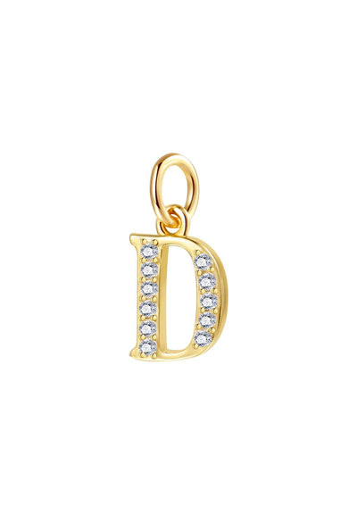 Letter Pendant Sterling Silver Gold