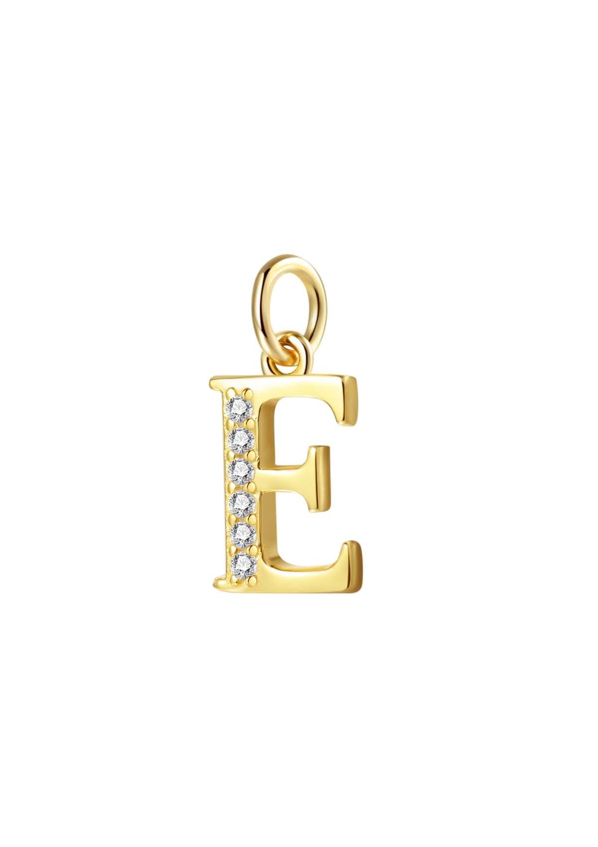 Letter Pendant Sterling Silver Gold