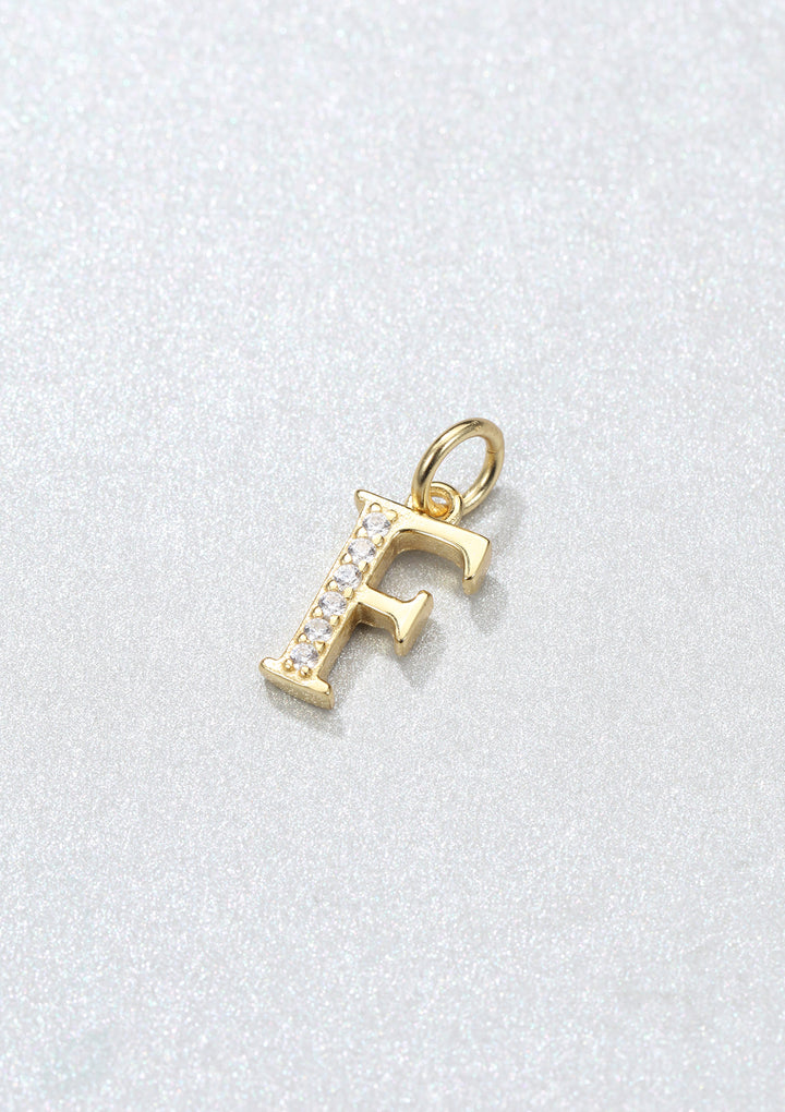 Pendentif Lettre Argent Sterling en Or