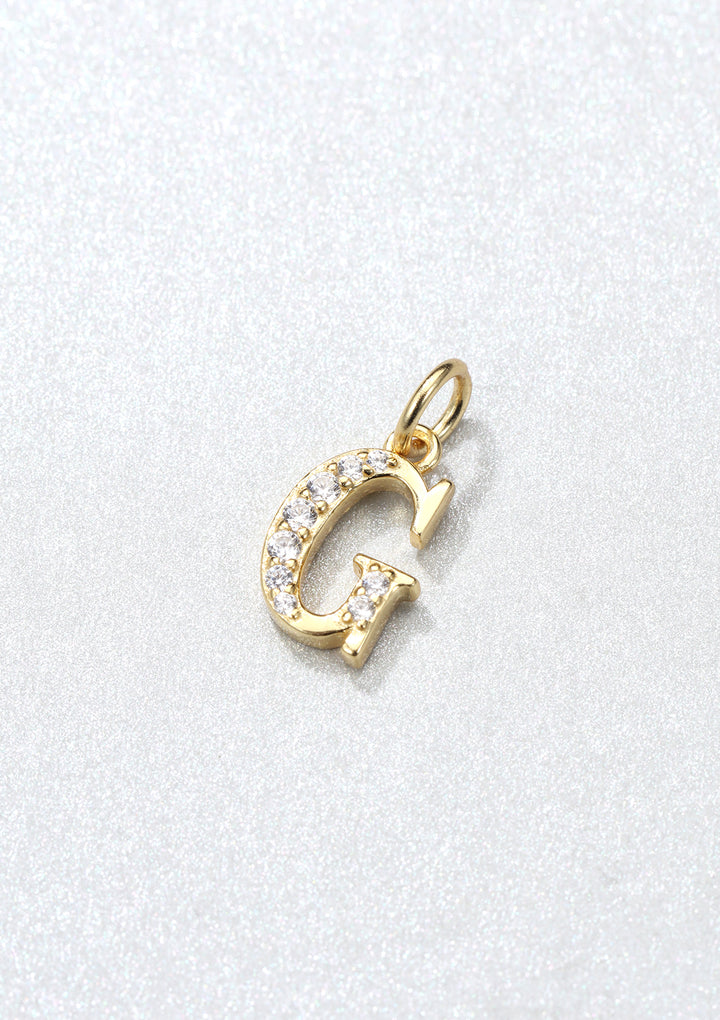 Pendentif Lettre Argent Sterling en Or