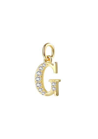 Letter Pendant Sterling Silver Gold