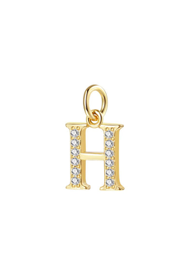 Letter Pendant Sterling Silver Gold