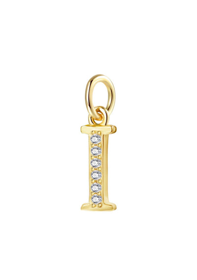 Letter Pendant Sterling Silver Gold