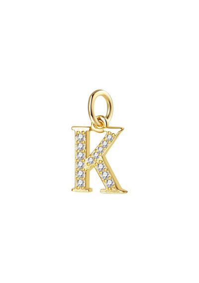 Letter Pendant Sterling Silver Gold