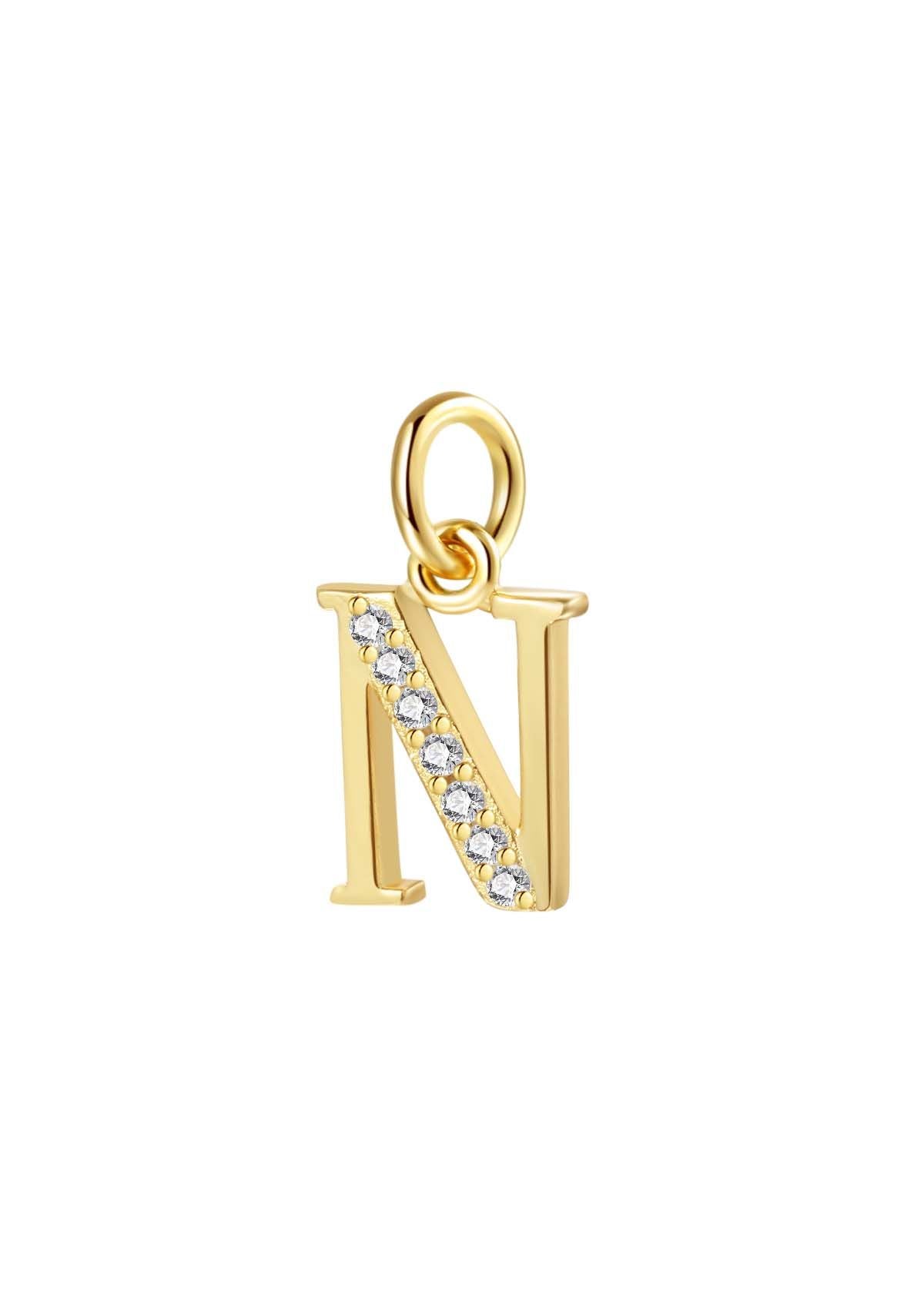 Letter Pendant Sterling Silver Gold