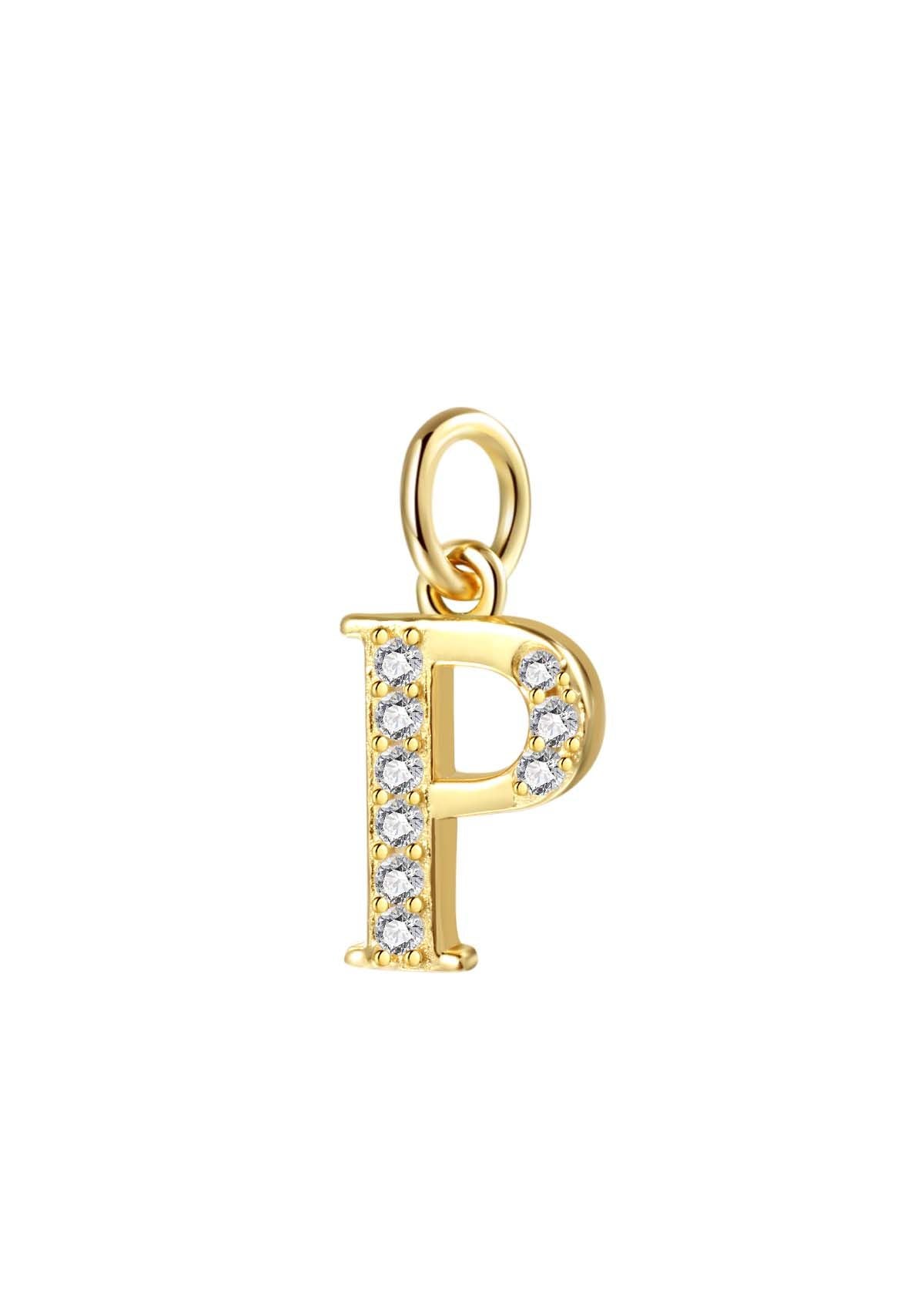 Letter Pendant Sterling Silver Gold