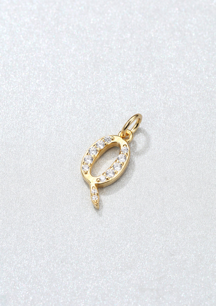 Pendentif Lettre Argent Sterling en Or