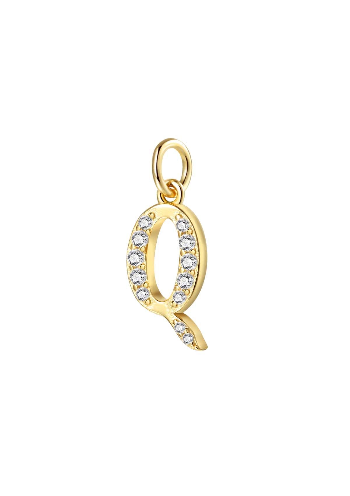 Letter Pendant Sterling Silver Gold