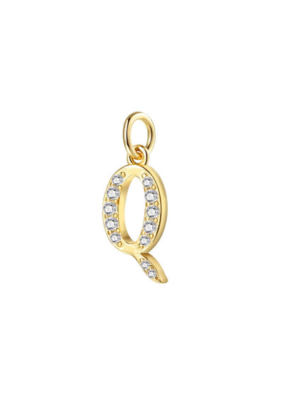 Letter Pendant Sterling Silver Gold