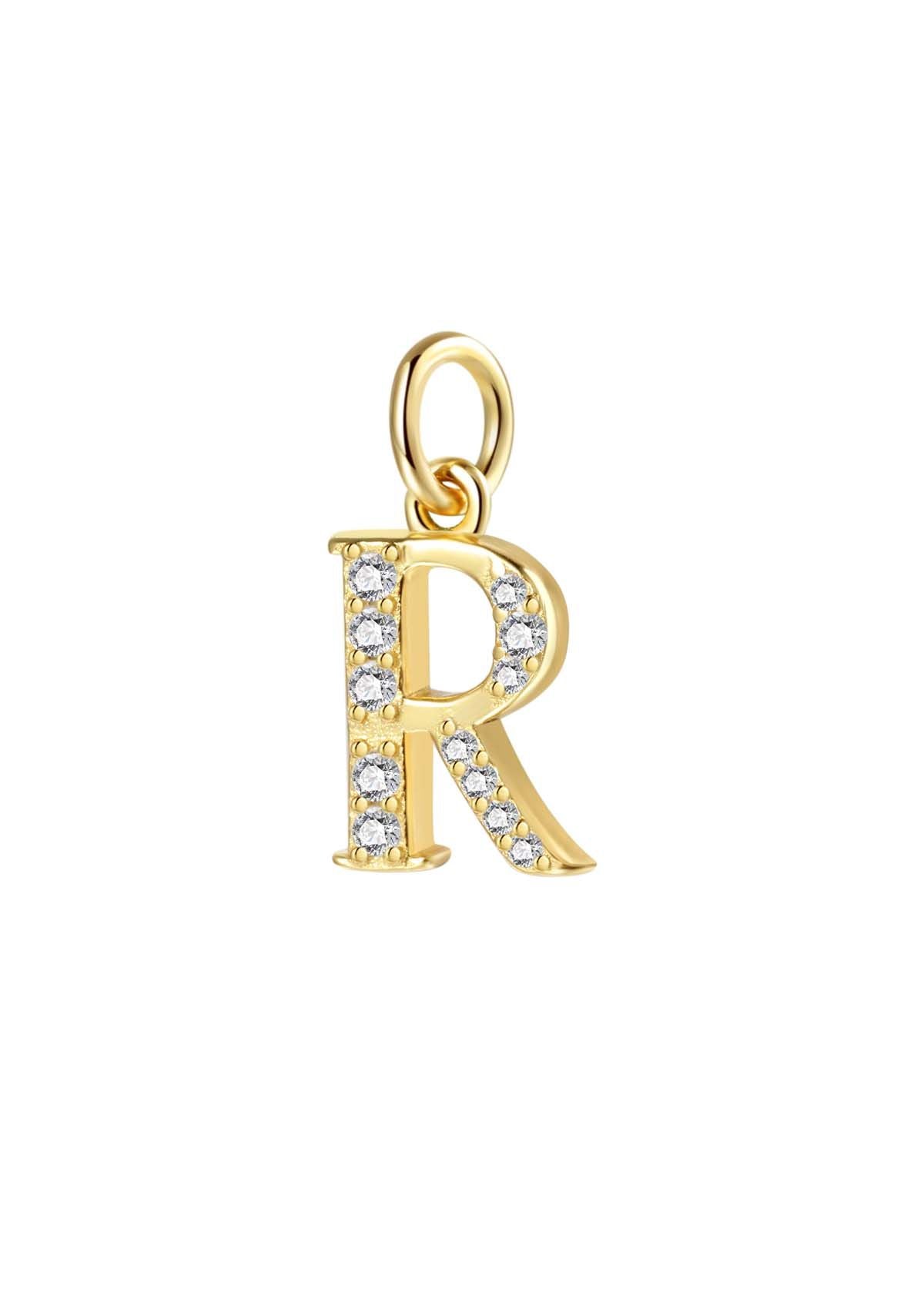 Letter Pendant Sterling Silver Gold