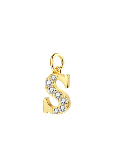 Letter Pendant Sterling Silver Gold